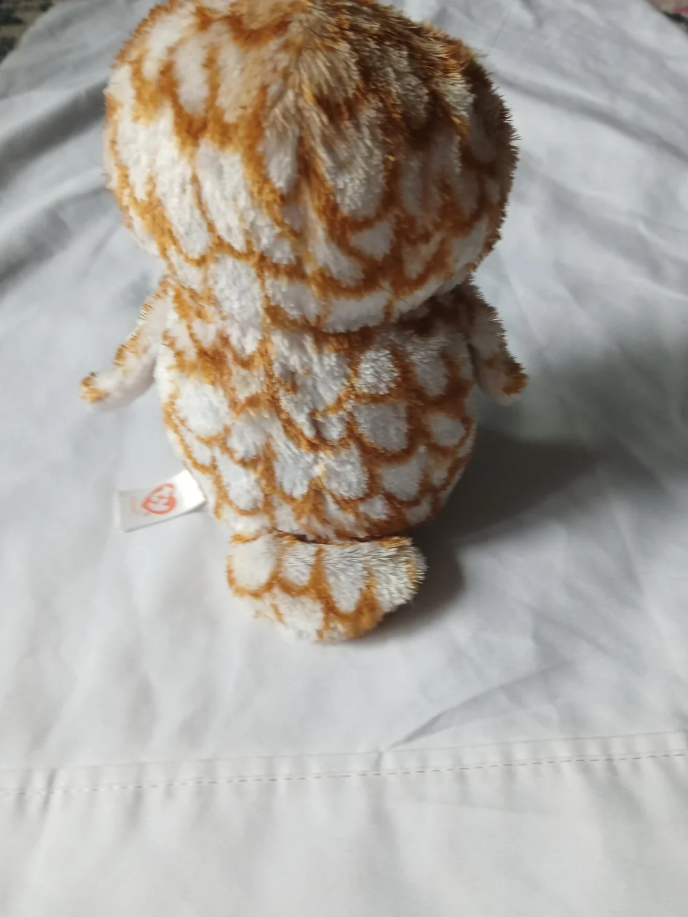 Ty Swoops Barn Owl Small Beanie Boos Plush Toy with Sparkle Eyes 2014 Retired